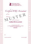 Bild Musterzertifikat Certified IFRS Accountant DIZR e.V.