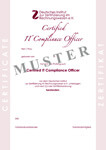 Bild Musterzertifikat Certified IT Compliance Officer DIZR e.V.