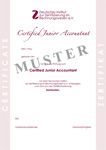 Bild Musterzertifikat Certified Junior Accountant DIZR e.V.