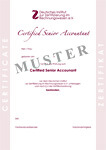 Bild Musterzertifikat Certified Senior Accountant DIZR e.V.